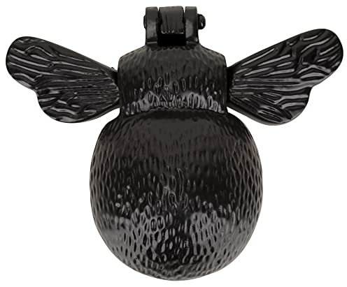 Türklopfer für die Haustür, Gusseisen, Hummel, attraktive schwarze Oberfläche