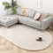 FRAAI | Home & Living Hochflor Teppich Oval - Comfy Supreme Creme - Einfarbig - Modern, Skandinavisch - Wohnzimmer, Schlafzimmer - Fellteppich - Carpet