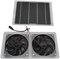 100W Solar Panel Fan Kit, 12V Waterproof Solar Powered Ventilation Exhaust Dual Fan, Portable Solar Vent Fan Cooler for Chicken Coop Greenhouse Shed Dog House
