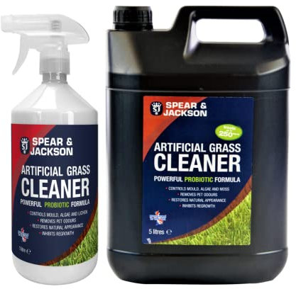 Spear & Jackson 5L plus 1L Probiotic Artificial Grass Cleaner Plus Deodoriser