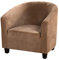 Housse de fauteuil tonneau en velours doux – Très extensibles – Housses de chaise de club souples pour salle à manger, salon, café Internet, bar, bureau, réception (camel)