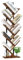 Yusong Tree Bookshelf, Floor Standing Bookcase with Steel Pipe for Living Room Bedroom, Organizer Shelves for Home Office (Brown, 9 Tier)
