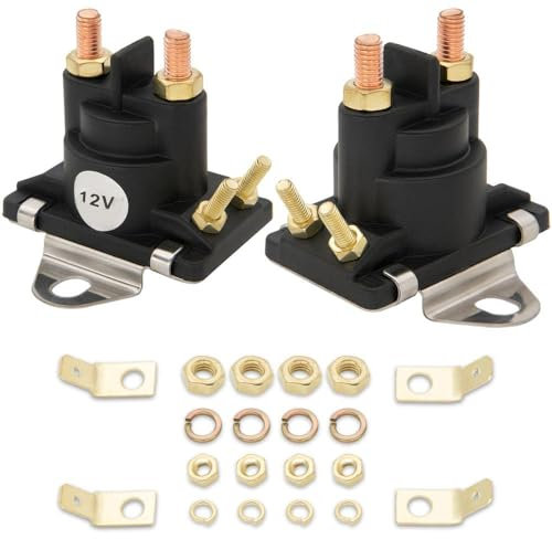 Unifizz 2 Stück 12 V Magnetschalter – 89-96158T Starter-Magnetspule, für Mercruiser Mercury Mariner Außenbordmotoren 35-275 HP, Automatisch, Starterrelais, 2NO 2NC, 80A, Chassismontage