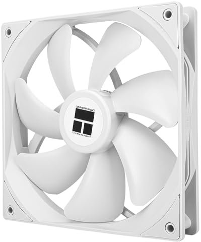 Thermalright TL-C14CW CPU Fan, S-FDB Bearing Case Fan with 4-PWM Control, Low Noise PC Fan, 140mm Computer Chassis Fan, CPU Cooler Fan|White(TL-C14CW)