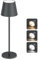 Aipsun Dimmbare LED Akku tischleuchte Anthrazit mit 5500mAh, Wiederaufladbar Warmweiß(2700k-6000k) Aluminium Outdoor Tischlampe IP54, Schlafzimmer,Bar,Camping
