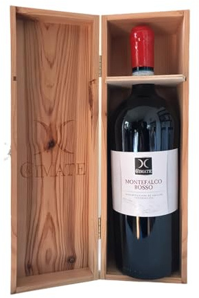 Le Cimate Montefalco Rosso DOC 2022 Magnum 1,5L. in Cassetta Legno | Vino Rosso Umbria, Montefalco | Bottiglia Astucciata 1500 ml.