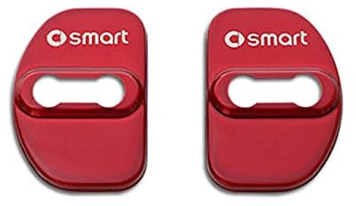 Copri serratura per auto da 4 pacchi per Smart 453 451 450 Fortwo, copertura protettiva per decorazione serratura porta in acciaio inossidabile, accessori per protezione interna,RedB