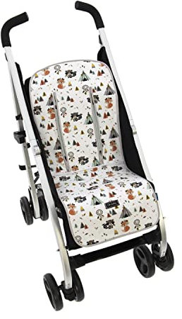 Funda de Verano Universal para Silla Paseo Ligera Rosy Fuentes-Colchoneta para Silla Ligera-Transpirable-Compatible con Maclaren, Bugaboo Bee, Cibex, etc. reversible-Verde