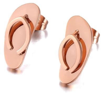 BISONBLUE Ohrringe Damen Ohrstecker Ohrhänger Modische 925 Geschenk Für Frauen Freundin Mädchen Ohrringe Für Damen, Flip-Flop, Mädchen, Böhmen, Sommer, Strand, Roségold