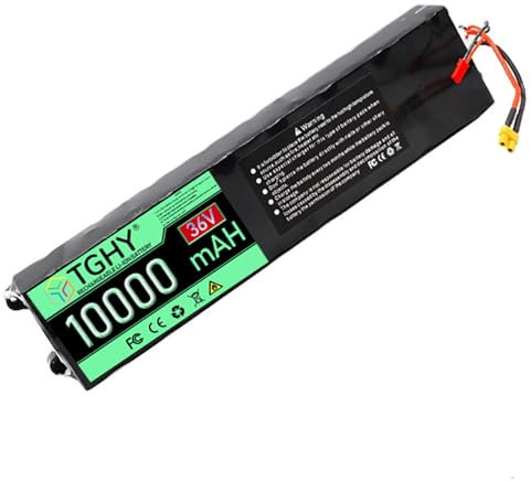 TGHY Batterie au Lithium Batterie 36V Batterie Li-ION 10Ah 10S3P Batterie Lithium-ION BMS intégrée pour Moteur 50W 100W 150W 200W 250W 300W 350W 400W,36v 10ah