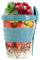 SAFRI 600ml Over Night Oats Container Reusable Yogurt Cups 100% BPA Free Breakfast On The Go Cereal Yogurt Pot with Lids and Spoon (Turquoise)