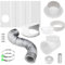 Toseky Indoor Dryer Vent Kit, Vent Hose Condenser Kit, Vent Duct Hose, Dryer Vent Parts, Internal Condenser Vent Hose Clothes Dryer Connector for Sliding Window, Dryer Accessories