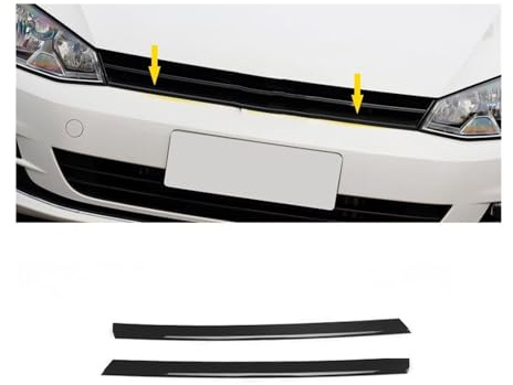 Griglia Radiatore Striscia Griglia Anteriore Nera Lucida Per VW Per Golf 7 Per 7.5 Per Paraurti MK7 Per Griglia Decorativa Accessori Griglia Auto Griglie Anteriori(7R Up Grille)