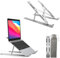 K-MART Adjustable Laptop Stand for Desk, 6-Angle Laptop Riser Portable Laptop Holder, Air-Ventilated Cooling Notebook Stand for Compatible with MacBook Air, Pro, Dell 10-15.6” (Silver)