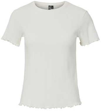 PIECES Damen Female T-Shirt Pointelle Pcmarie Ss O-Neck Poin Top JRS Noos Bc