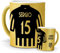 Taza Personalizada Atletico | Edicion especial GOLD | Tazas de Desayuno Fútbol | Regalo Original para Verdaderos Colchoneros | Niños | Día del Padre | Regalos Camisetas Futbolistas (Atlético)