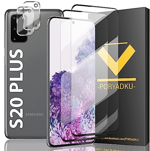 2+2 Stück Für Samsung Galaxy S20 Plus 5G Panzer Schutz Glas Folie 2 Stück+ Kamera Schutzfolie 2 Stück, Fingerabdruck-ID Unterstützen, 9H Härte, HD Clear Displayschutz Schutzfolie Glas