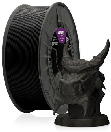 WINKLE PLA PRO Filament 1.75mm Gagat Schwarz, 1kg Spule, 3D Drucker Filament für FDM Druckern, 3D-Druckmaterialien, Maßgenauigkeit +/- 0.05mm, Hervorragender Wärmewiderstand, 95°C HDT