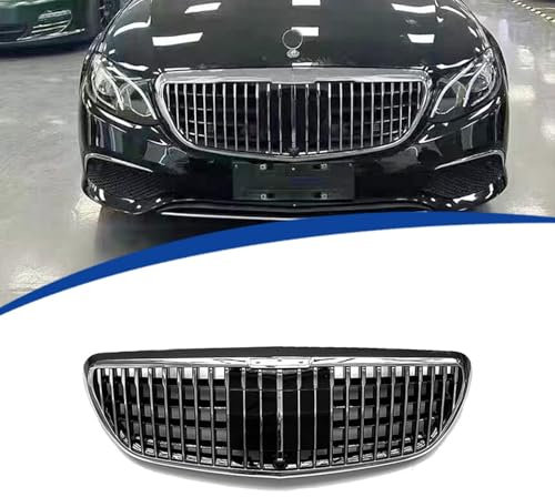 WXJFFF Auto Front Kühlergrill für Mercedes Benz E Class W213 2016 2017 2018 2019 2020, Front Stoßstangengrill Kühlergrille, Auto Grill Ersatz Zubehör,Silver