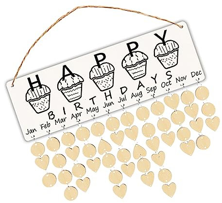 OFFSCH Holzkalender Aufhängen Hölzerne Datumsanzeige Diy-kalender Kalenderornament Für Homeoffice