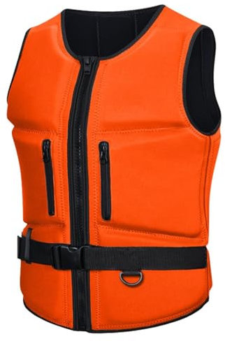 PENGZE Giubbotto di Salvataggio in Neoprene per Adulti e Ragazzi, Giubbotto salvagente con Tasca, Giubbotto da Nuoto Regolabile per Kayak, Pesca, Surf e Canoa.