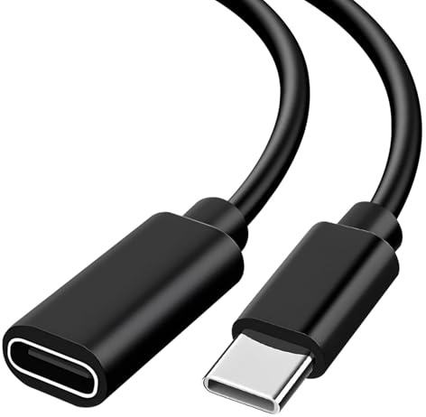 RTDHO USB C Extension Cable 0.5m, Type C 66W Fast Charging Extender 4K@60H Video Display Lead Male to Female USB C Data Transfer Extender Cord for MacBook Pro iPad Pro PSVR2 Steam Deck Galaxy S23/S22