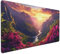 Tappetino MouseFiore Tappetino Mouse xxl 700x300x3mm Impermeabile, Base in Gomma Antiscivolo, Maggiore Precisione e Velocità, Gaming Mousepad Esteso con Bordi Cuciti, Computer, PC (Paesaggio) D-403