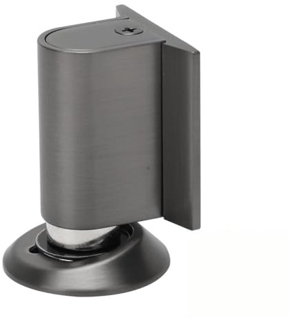 Tope Puerta Magnetico, Tope para Puertas Suelo, Tope Puertas Suelo Aleación de Zinc, Tope Magnético para Puerta Adhesivo con Autoadhesivo/Montaje con Tornillos en Suelos, Fácil de Instalar (Gris)