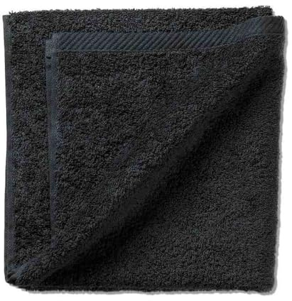kela LADESSA Badetuch – 100% Baumwolle, schwarz, 50x100 cm, weiches großes Duschtuch für Bad und Sauna