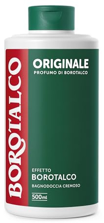 Borotalco, Duschlotion Original, cremige Formel, Körperreiniger für weiche und samtige Haut, Borotalco Duft, dermatologisch getestet, 500 ml Flasche