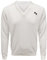 Mens Lawn Bowls Accessories V Neck Classic White Mens Clothes for Bowling Sports Top Men Sleeveless Jumper Zip Cardigan Jersey Tank Top (Long Sleeve, XL)