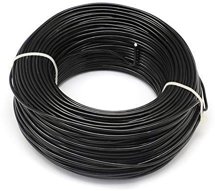PandaHall - Alambre de aluminio para manualidades, negro, 6 Gauge(4mm)-53ft