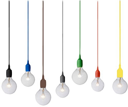 Wankd 1 Stück 1 Meter E27 Lampenfassung Aufhängung für Pendelleuchten DIY Lampe Zubehör Hängeleuchte Lampensockel Lampenschirme Deckenbeleuchtung Lampenaufhängung Silikon Hängelampes (Schwarz)