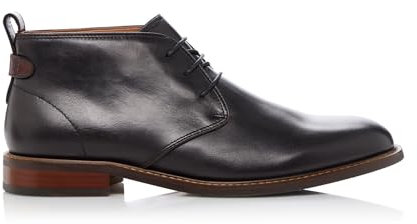 Dune Marching Chukka Stiefel zum Schnüren Schwarz Größe 45 Schwarz Flacher Absatz