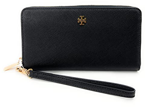 Tory Burch Damen Emerson Wristlet Zip Continental (Schwarz), Schwarz