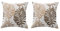 2 Pezzi Federe Copricuscini 45 x 45 cm, Federa per Cuscino Decorazioni in Lino con Cerniera Invisibile,Fodere Cuscini per Divano, Sofà, Interni ed Esterni. (dorato)