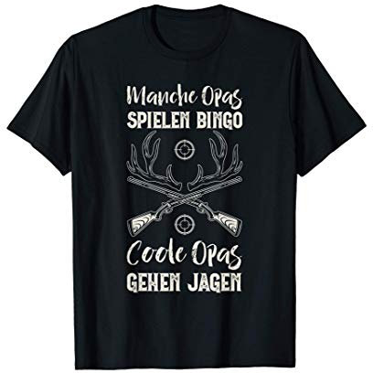 Jagd Geschenk Manche Opas spiele Bingo coole gehen Jagen Opa T-Shirt