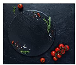 Glass Splashback Kitchen Tile Cooker Panel TOMATOES CHERRY TOMATOES CERAMIC STONE 60x65cm Tempered Glass Heat Resistant Toughened Decorative Perfect behind Gas Ceramic Induction Cookers Easy Clean