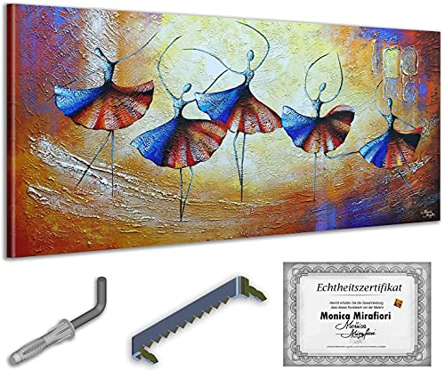 Monica Mirafiori I 100% HANDGEMALT I Gemälde Dance,Dance,Dance 120x60cm | Gemälde Handgemalt | Acrylgemälde | Sehr Großes Acrylbild I Moderne Kunst I Kunstbilder