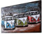 Metallbild Bus 60 x 40 cm 3D Wandbild Relief Unikat Handmade Bild Retro Strandbus Motiv