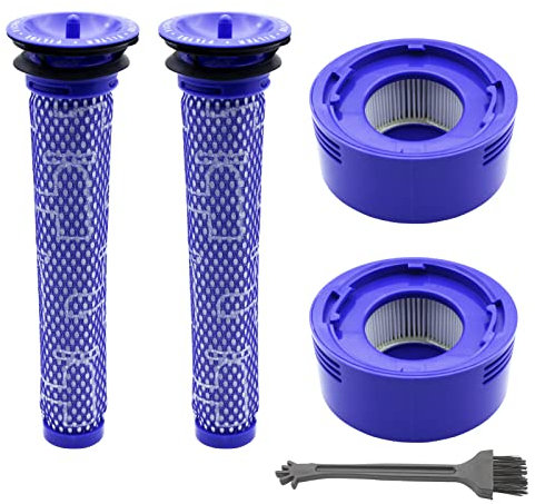 KENSHIRE Aspirapolvere 2pcs V7 post filtro V8 post filtro 2pcs V6 V7 V8 pre-filtro compatibile per Dyson V8 filtro, V8+V7Absolute Animal Motorhead Aspiratori parti di ricambio per filtro