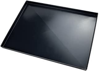TEGLIA RETTANGOLARE DI TIPO PROFESSIONALE IN FERRO BLU DIAMANTATA dimensioni 60x40 cm parete laterale dritta alto 2 cm con X di rinforzo anti-deformazione sul fondo
