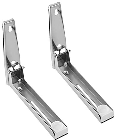 Ejoyous Stainless Steel Wall Mounted Microwave Bracket,Universal Microwave Bracket With Extendable Arms,Foldable Microwave Stand Holder,Wall Bracket up to 35 kg