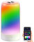 Luminea Home Control Nachttischlampen Kinder: Smarte Stimmungsleuchte mit RGB-IC-LEDs, 15 Modi, WLAN, App, weiß (Touch-Lampe LED, Kinderzimmerleuchte, Kabellose Stehlampe)