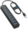 PHIXERO 7 Port USB Hub, 1.6FT Long Cable USB 3.0 Hub USB Verteiler, Super Speed 5Gbps Datenhub, Kompatibel mit Allen USB Port Geräten (7 Port, 50CM Cable)