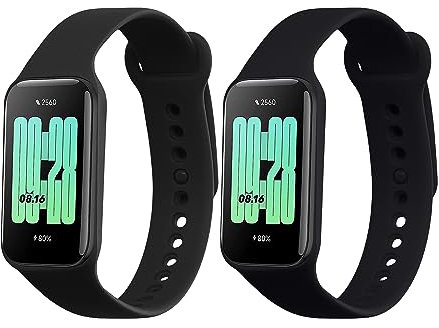 kwmobile 2X Sportarmband kompatibel mit Xiaomi Redmi Smart Band 2 Armband - Fitnesstracker Band Set aus TPU Silikon