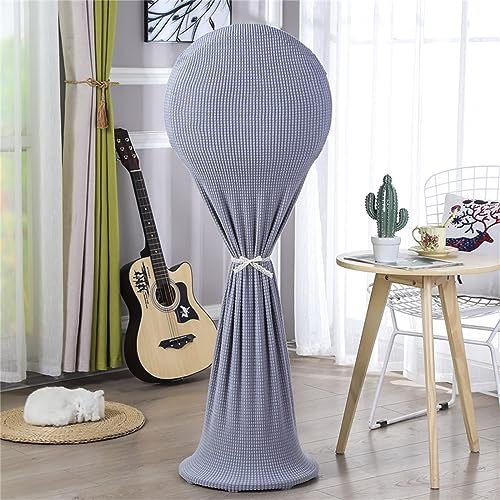 Treer Cubierta de Ventilador de Pie a Prueba de Polvo, Fundas de Ventilador Anti-Polvo Lavable Protectora para Eléctrico Ventilador de Suelo Doméstico Interiores y Exteriores (Talla única,Gris Claro)