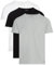 Tommy Hilfiger Tommy Jeans Camisetas de Manga Corta Pack de 3 Hombre Stretch con Cuello de Pico, Multicolor (Black/White/Grey Heather), S