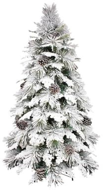 Albero di Natale innevato 180 cm Chamonix bianco Complementi d'arredo,Natale