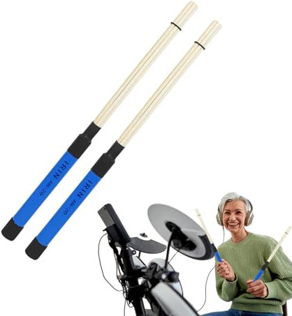 Palillos de madera, palillos para batería - Palillos para batería electrónica | Palillos de batería electrónicos, juego de palillos de percusión, cómodo mango para batidora